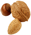 Almond, hazelnut & walnut