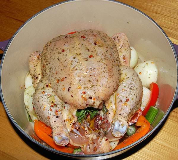 Pot Roast Chicken with Fennel & Peppers Pot Roast Chicken with Fennel & Peppers