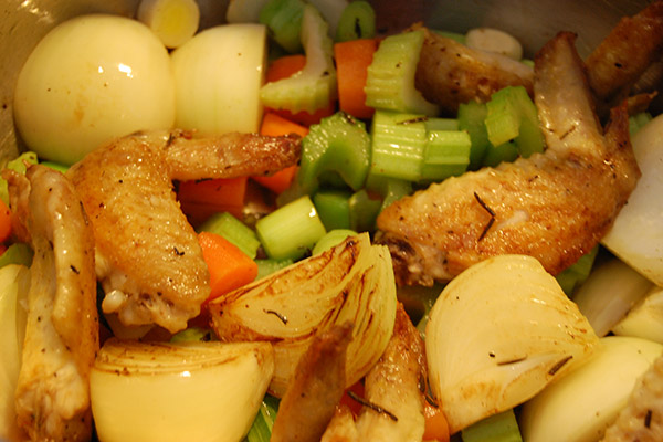 Caramelised chicken and vegetables